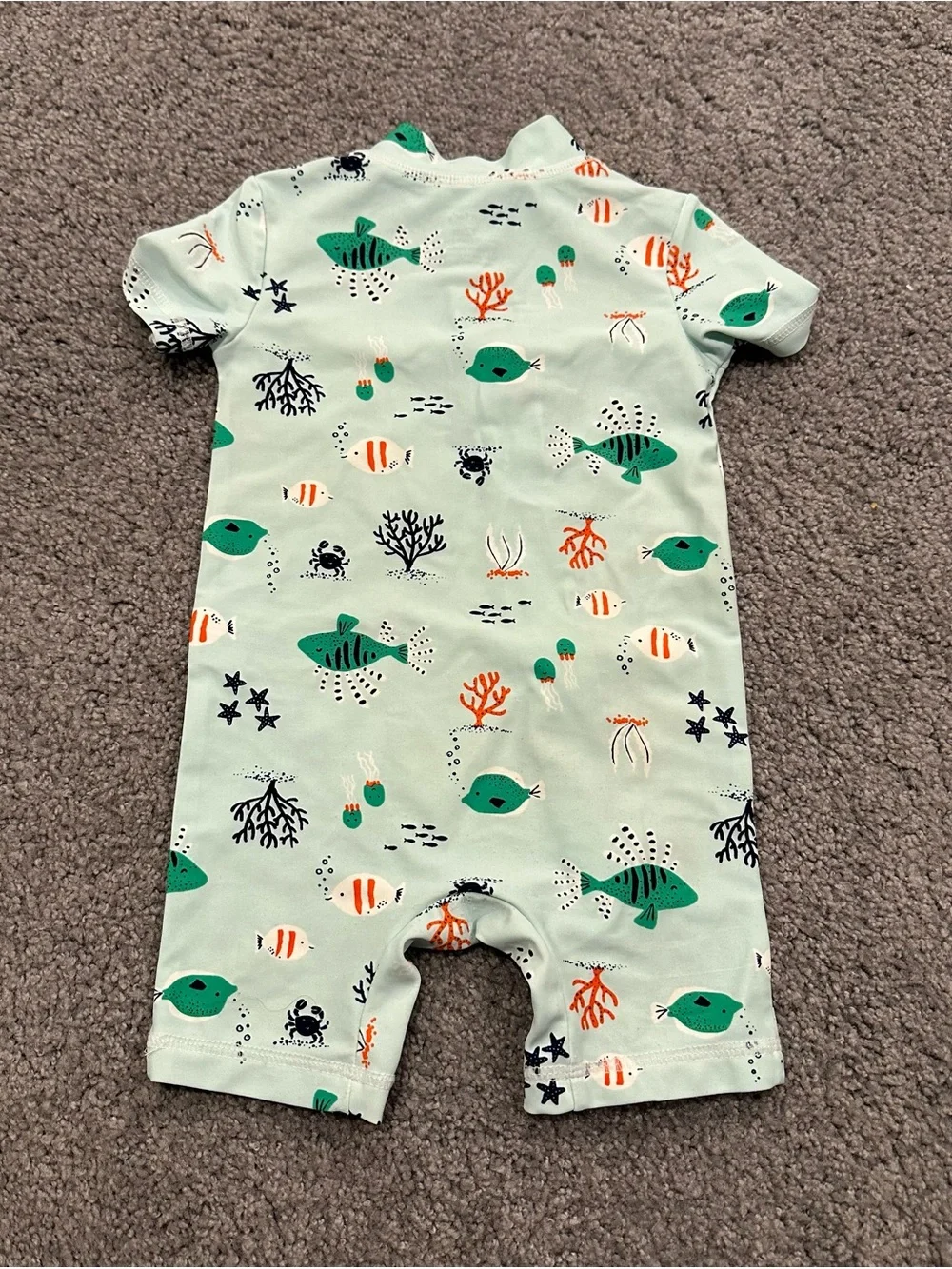 Carter's Mint Green Ocean Print Baby Kids One-Piece Swimsuit